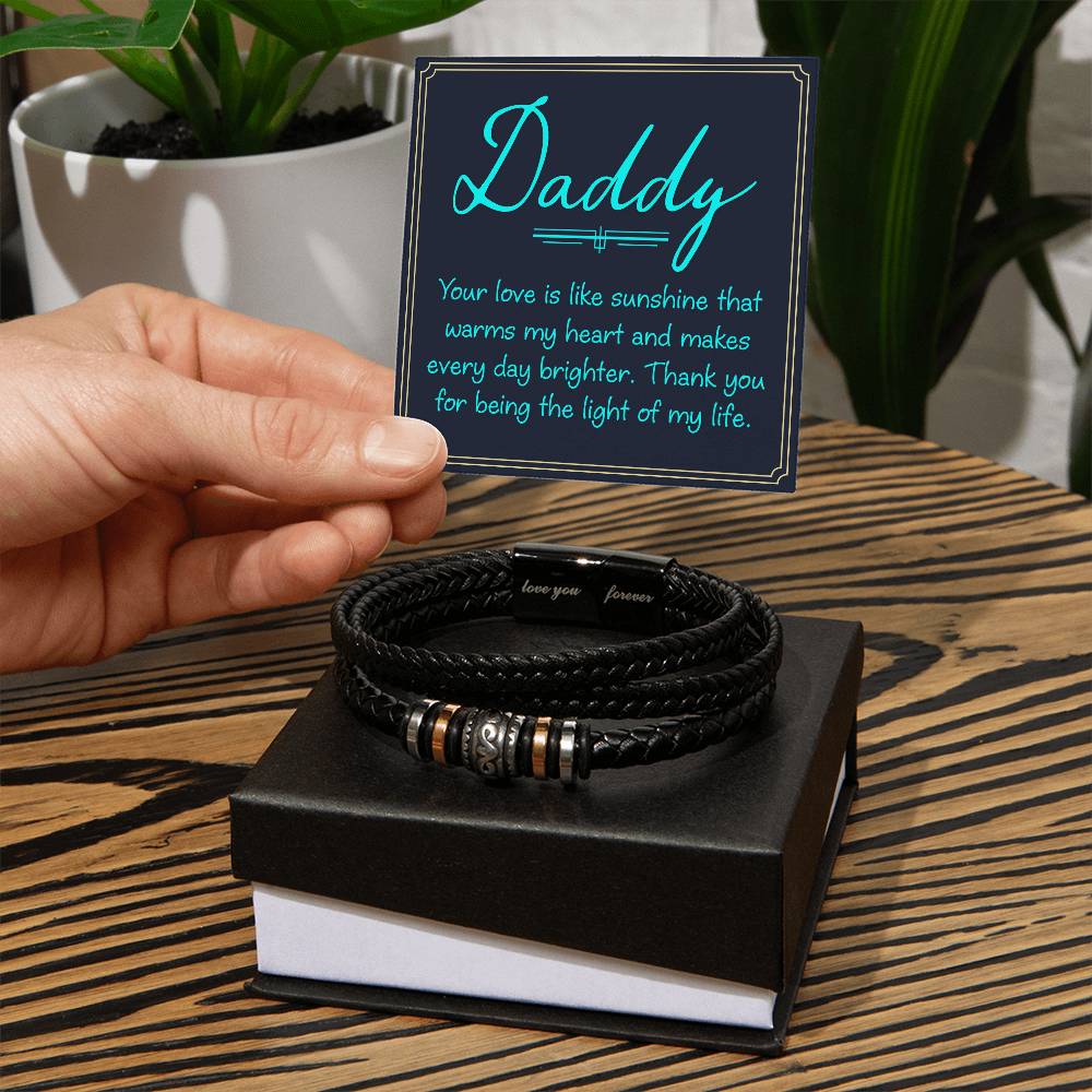 Daddy Love Your Forever Men's Bracelet-[Heartfelt Family Gift]