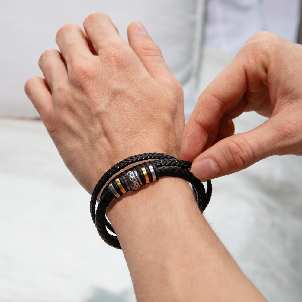 Dad from Daughter Love Your Forever Men's Bracelet-[Heartfelt Family Gift]