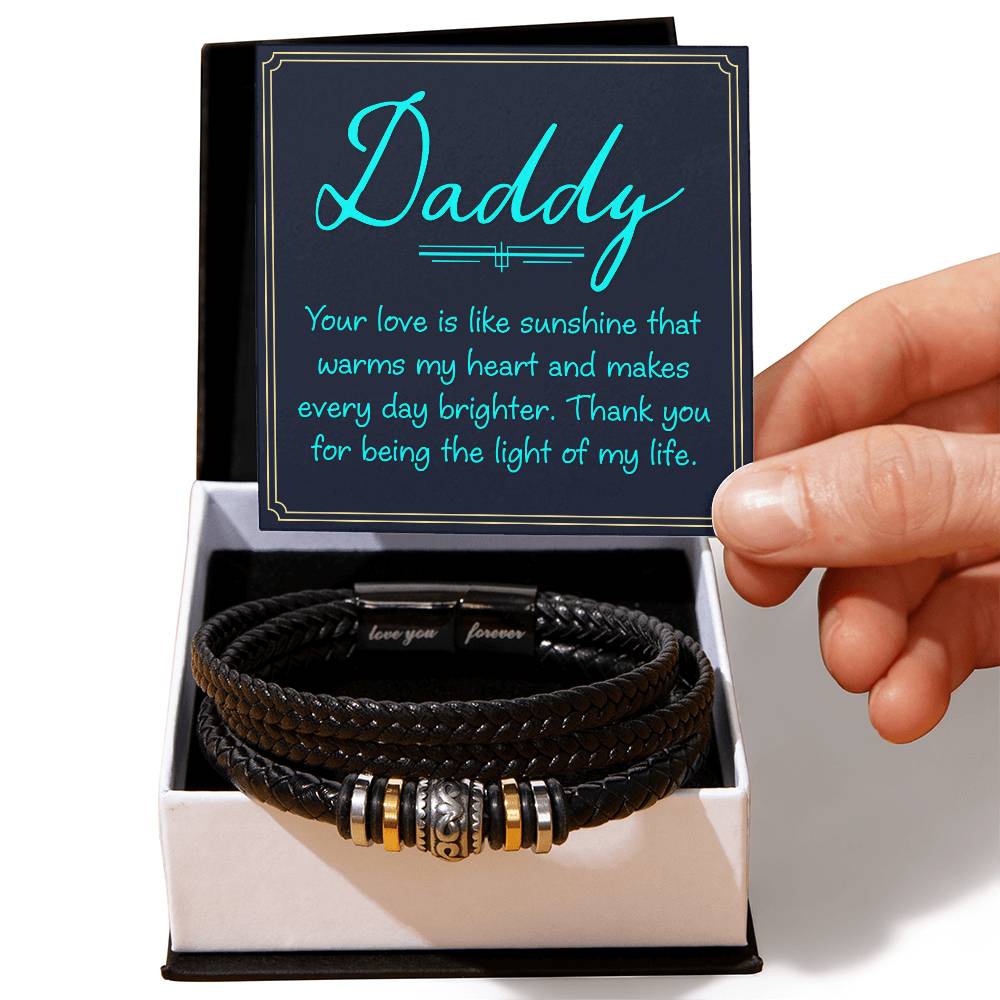 Daddy Love Your Forever Men's Bracelet-[Heartfelt Family Gift]
