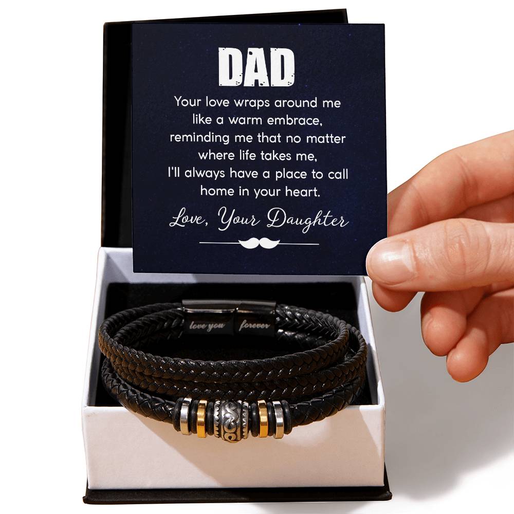Your Love Wraps Me LIke a Warm Embrace Love Your Forever Men's Bracelet-[Heartfelt Family Gift]