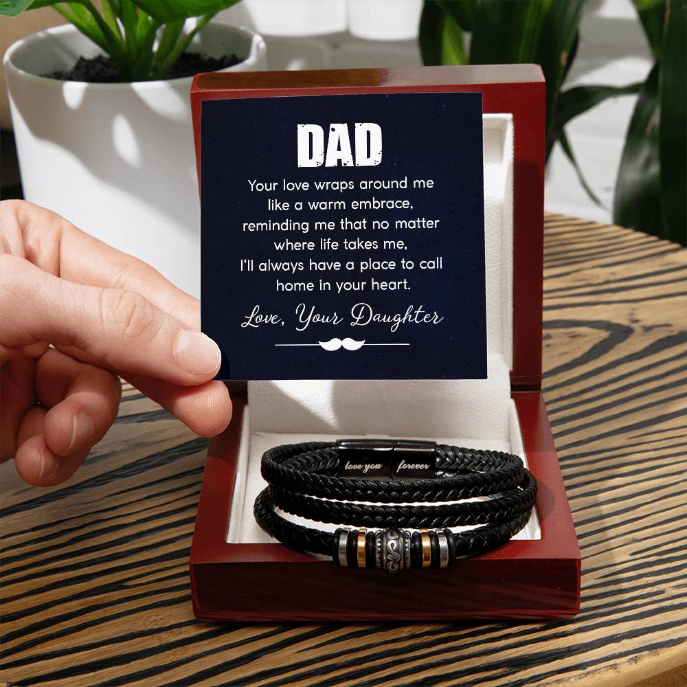 Your Love Wraps Me LIke a Warm Embrace Love Your Forever Men's Bracelet-[Heartfelt Family Gift]