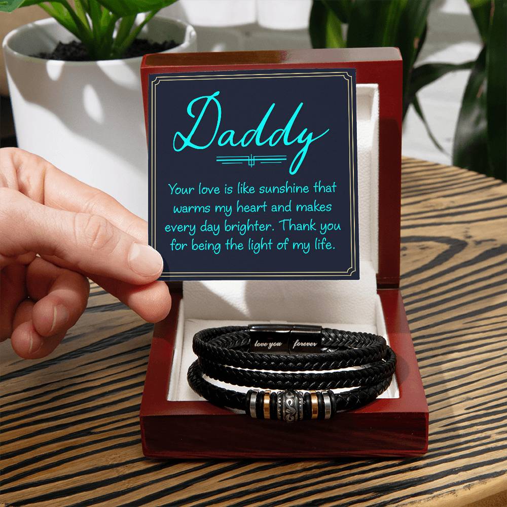 Daddy Love Your Forever Men's Bracelet-[Heartfelt Family Gift]