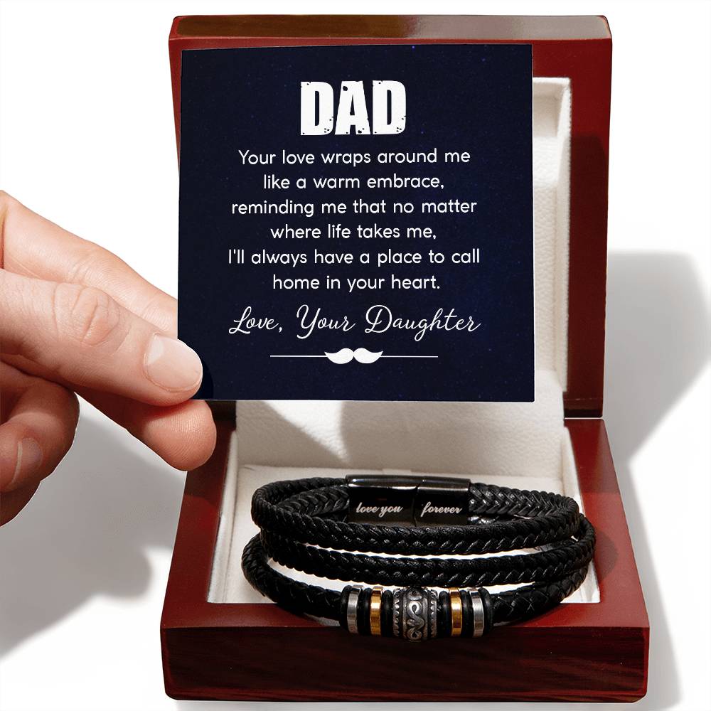 Your Love Wraps Me LIke a Warm Embrace Love Your Forever Men's Bracelet-[Heartfelt Family Gift]