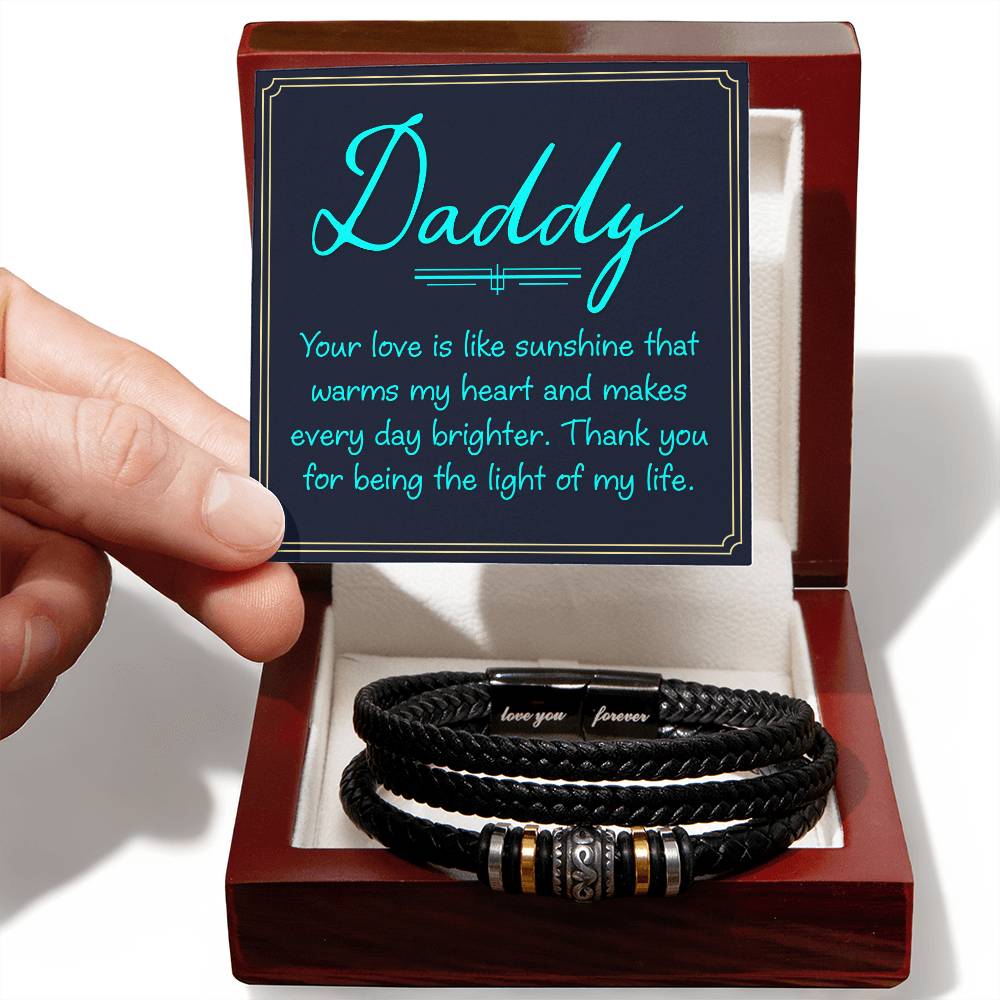 Daddy Love Your Forever Men's Bracelet-[Heartfelt Family Gift]
