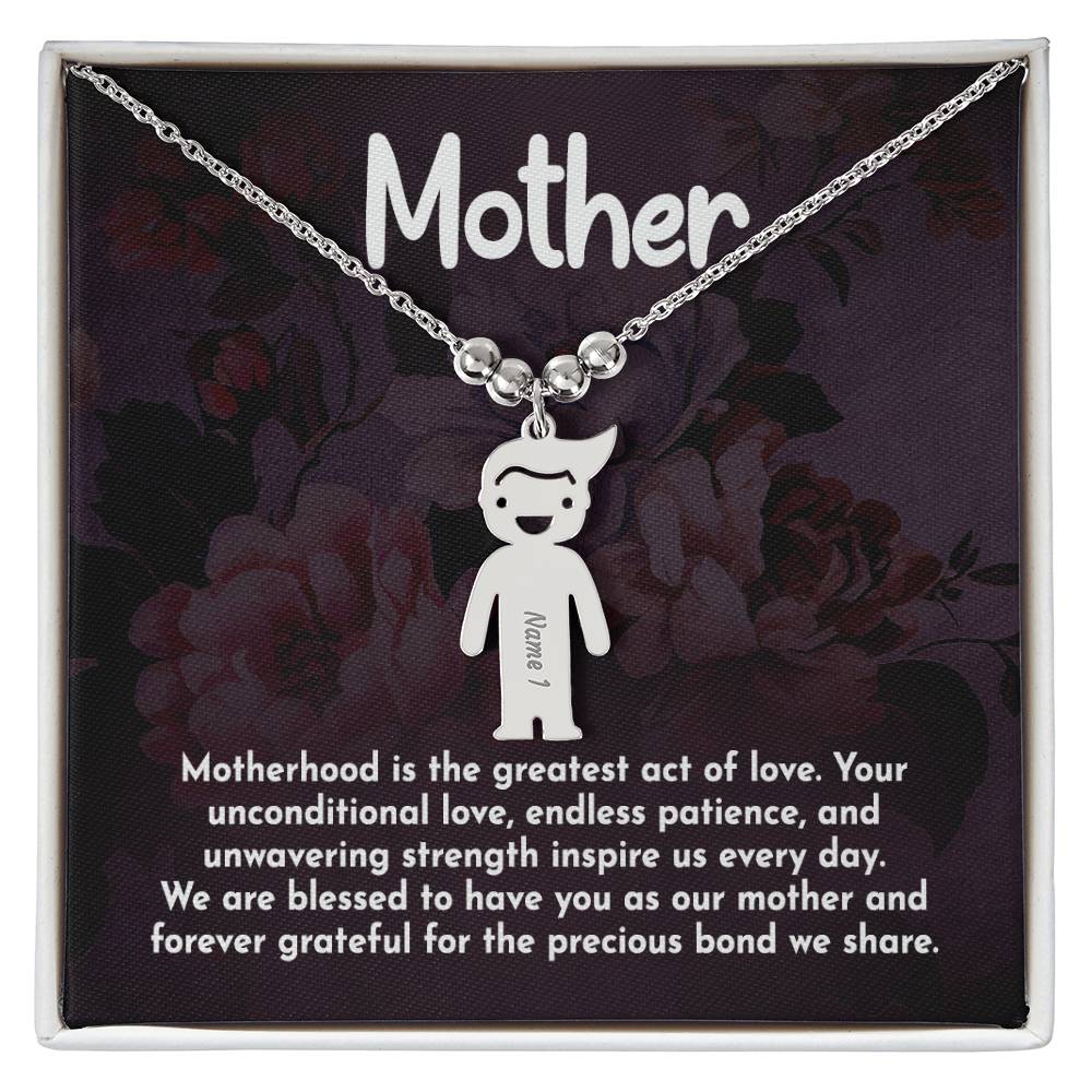 Mother Engraved Kids Charm-[Heartfelt Family Gift]