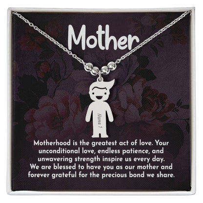 Mother Engraved Kids Charm-[Heartfelt Family Gift]