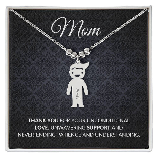 Personalized Mom Charm Necklace Gift-[Heartfelt Family Gift]