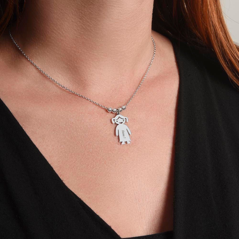 Personalized Grand kid Charm Necklace Gift for Grandma-[Heartfelt Family Gift]