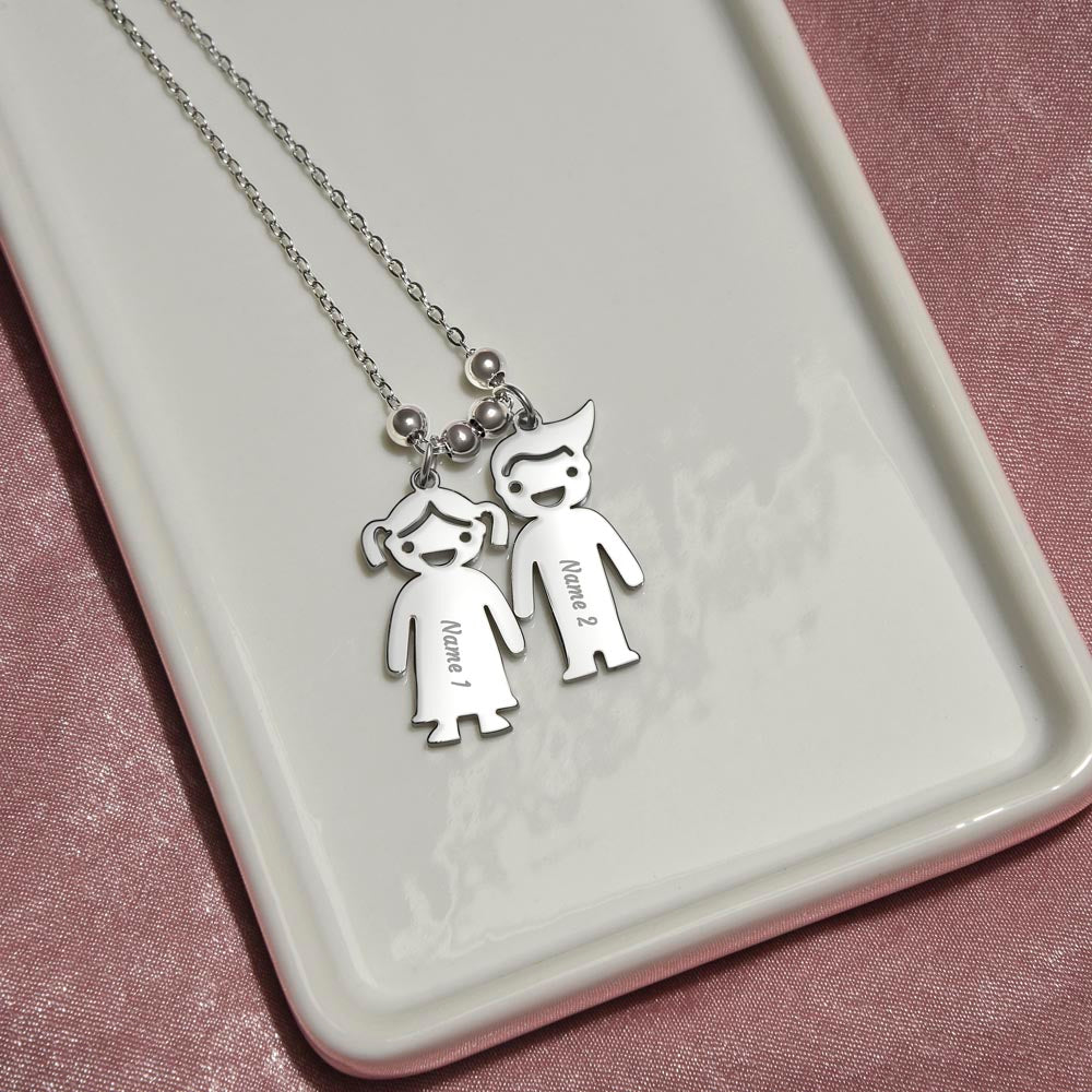 Personalized Mom Charm Necklace Gift for Grandma-[Heartfelt Family Gift]