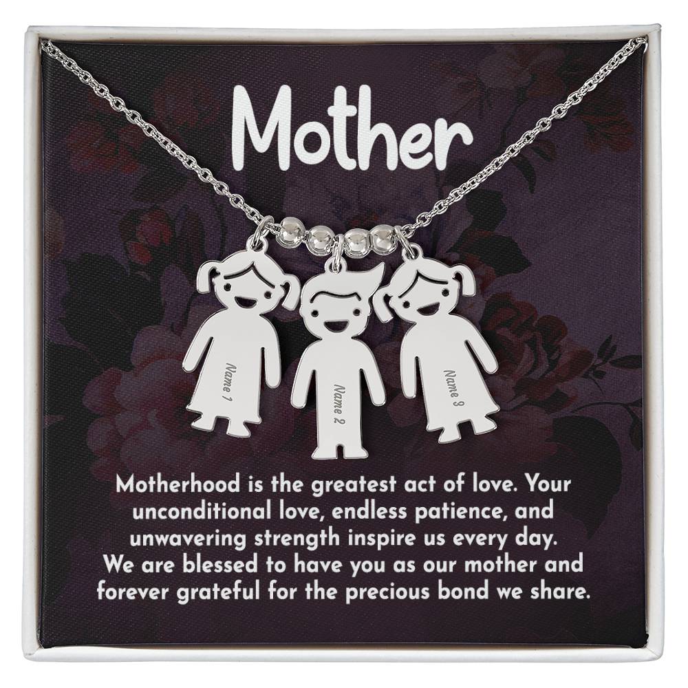 Mother Engraved Kids Charm-[Heartfelt Family Gift]