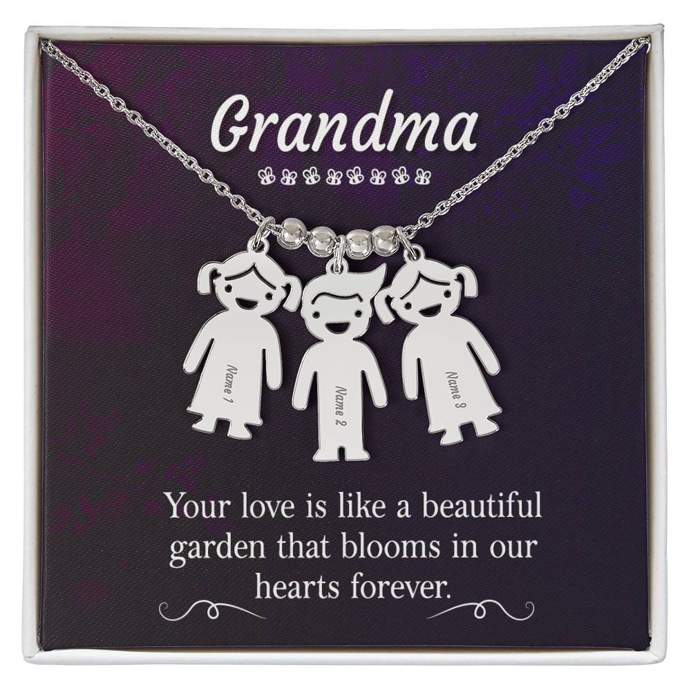 Grandma's Love Engraved Kids Charm-[Heartfelt Family Gift]