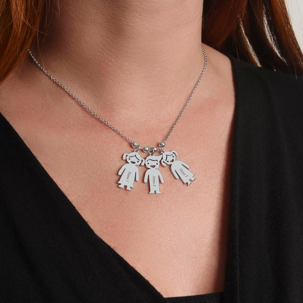 Personalized Grand kids Necklace Gift for Grandma-[Heartfelt Family Gift]