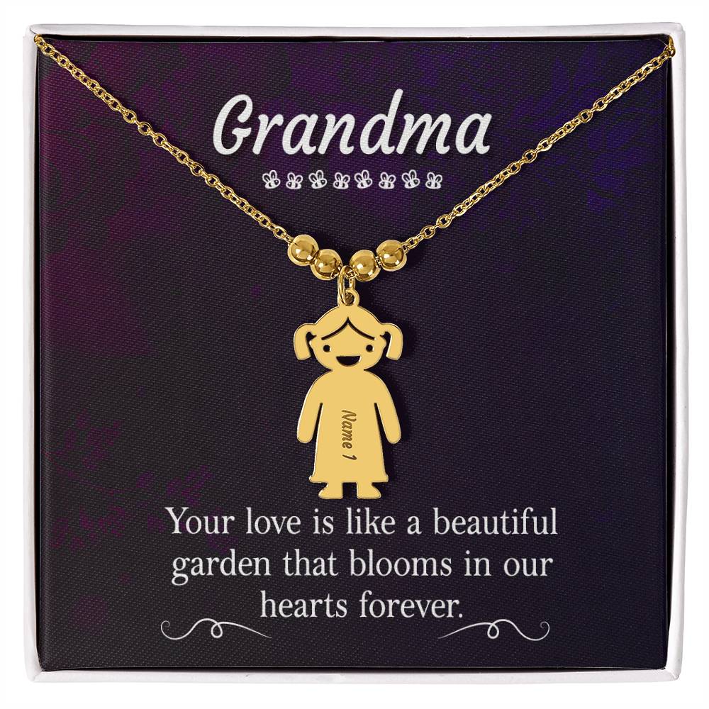 Grandma's Love Engraved Kids Charm-[Heartfelt Family Gift]