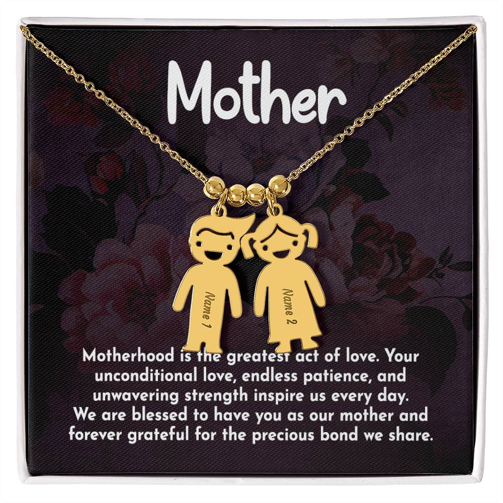 Mother Engraved Kids Charm-[Heartfelt Family Gift]