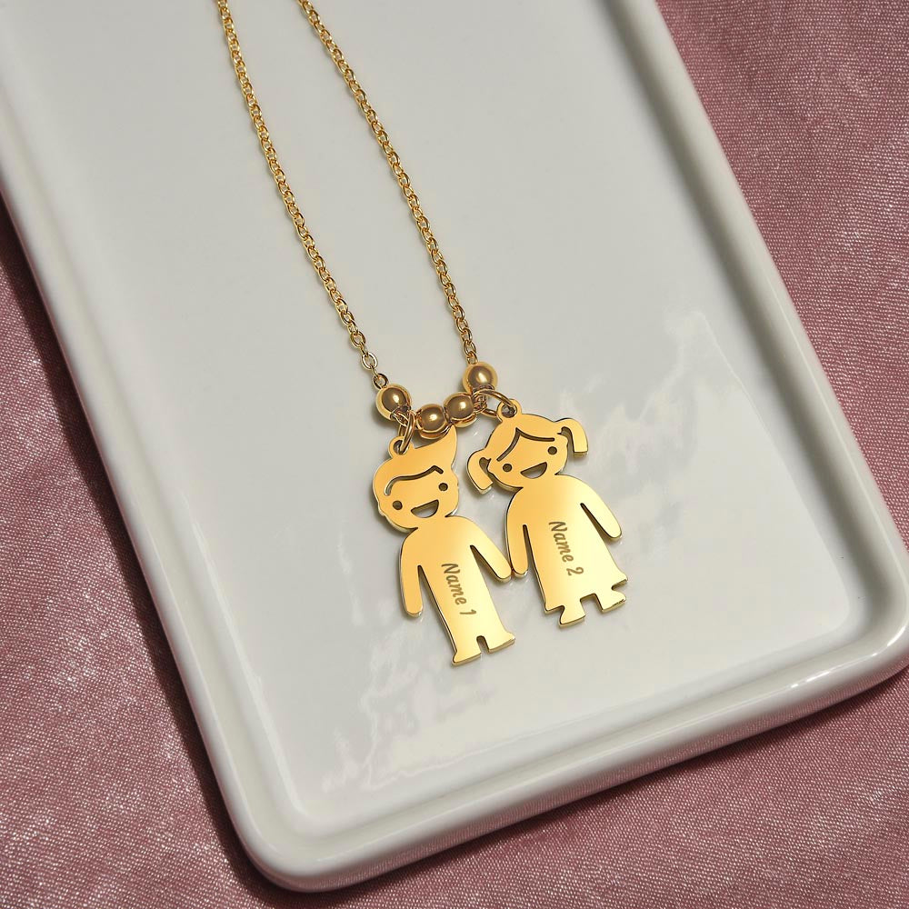 Personalized Grand kids Necklace Gift for Grandma-[Heartfelt Family Gift]
