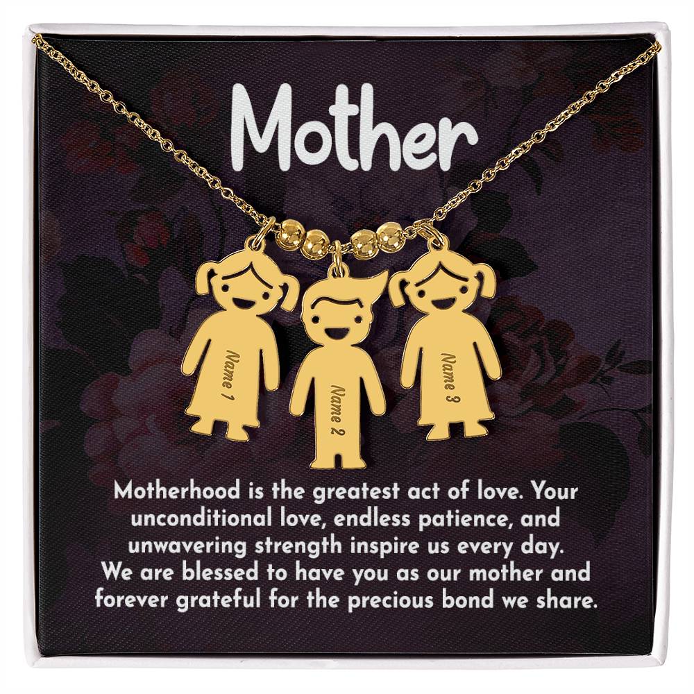Mother Engraved Kids Charm-[Heartfelt Family Gift]