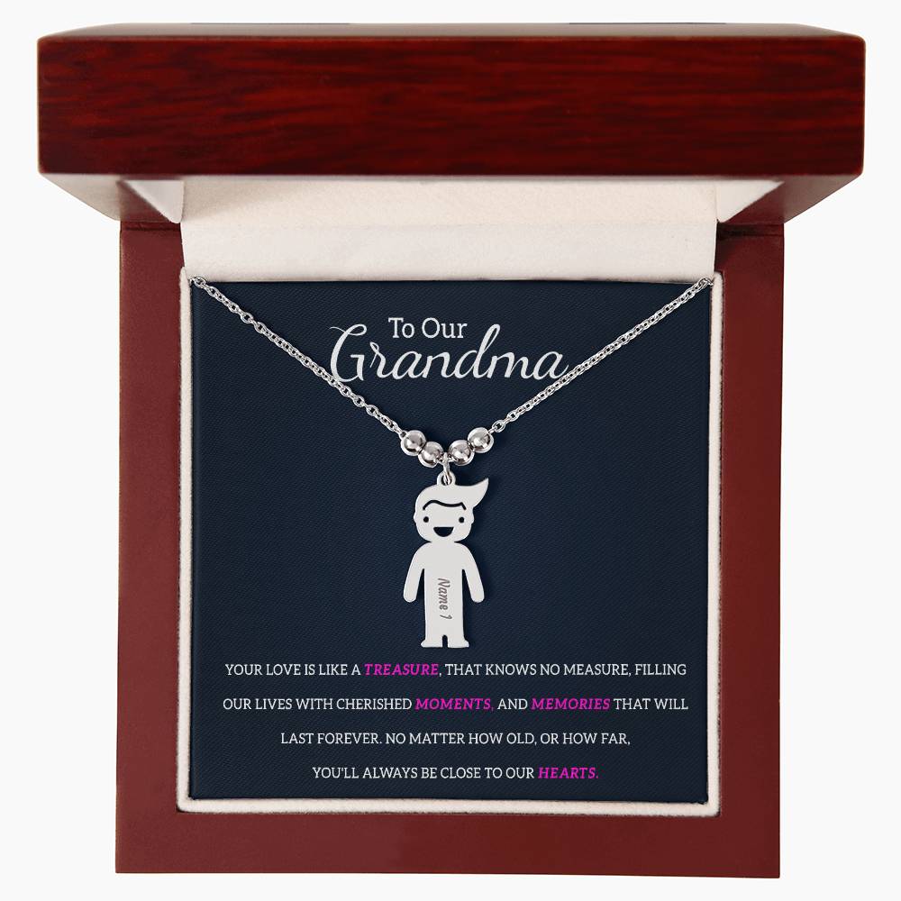 Personalized Grand kids Necklace Gift for Grandma-[Heartfelt Family Gift]