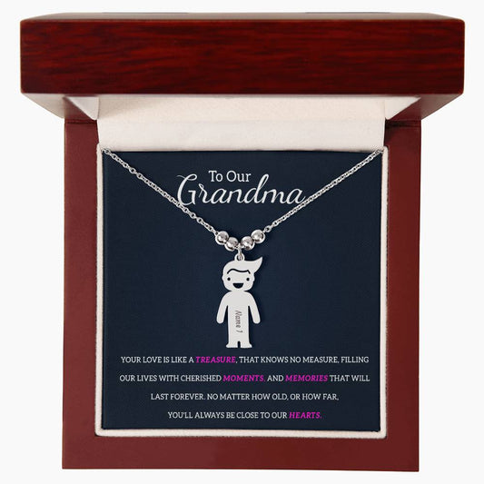 Personalized Grand kids Necklace Gift for Grandma-[Heartfelt Family Gift]
