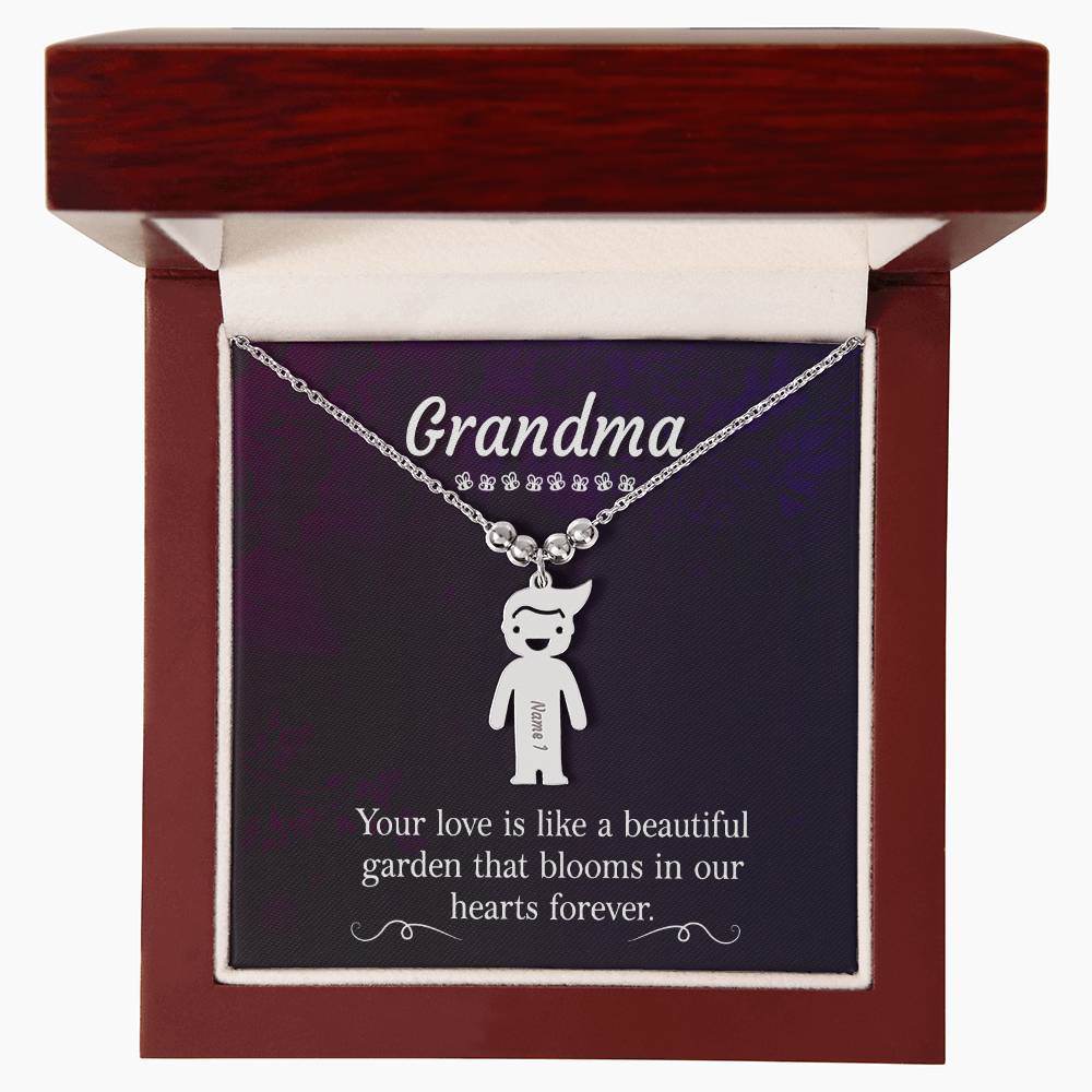 Grandma's Love Engraved Kids Charm-[Heartfelt Family Gift]