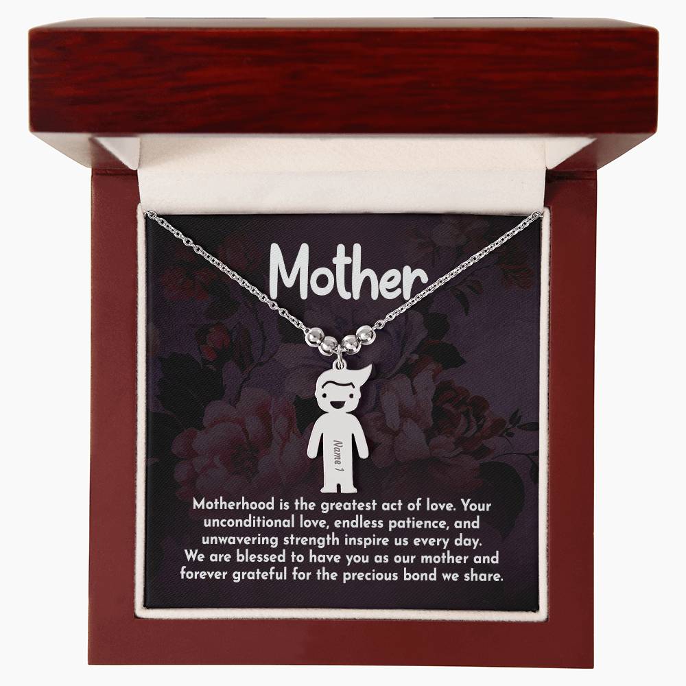 Mother Engraved Kids Charm-[Heartfelt Family Gift]