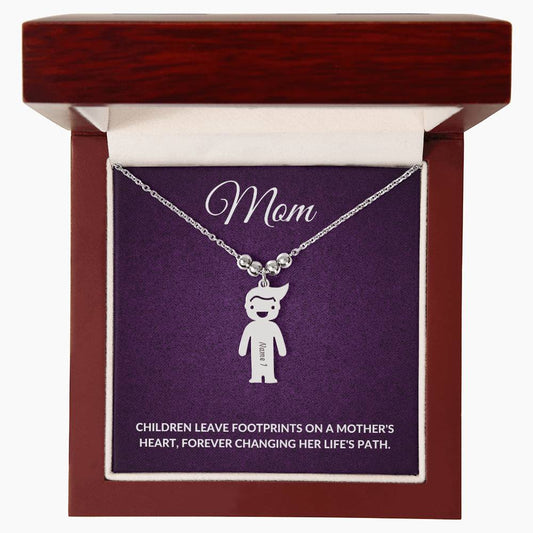 Personalized Mom Charm Necklace Gift for Grandma-[Heartfelt Family Gift]