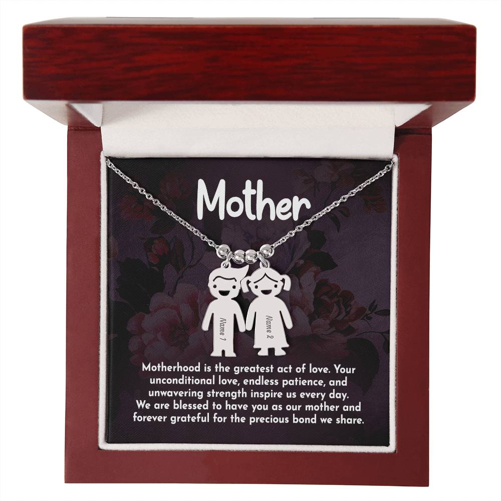 Mother Engraved Kids Charm-[Heartfelt Family Gift]