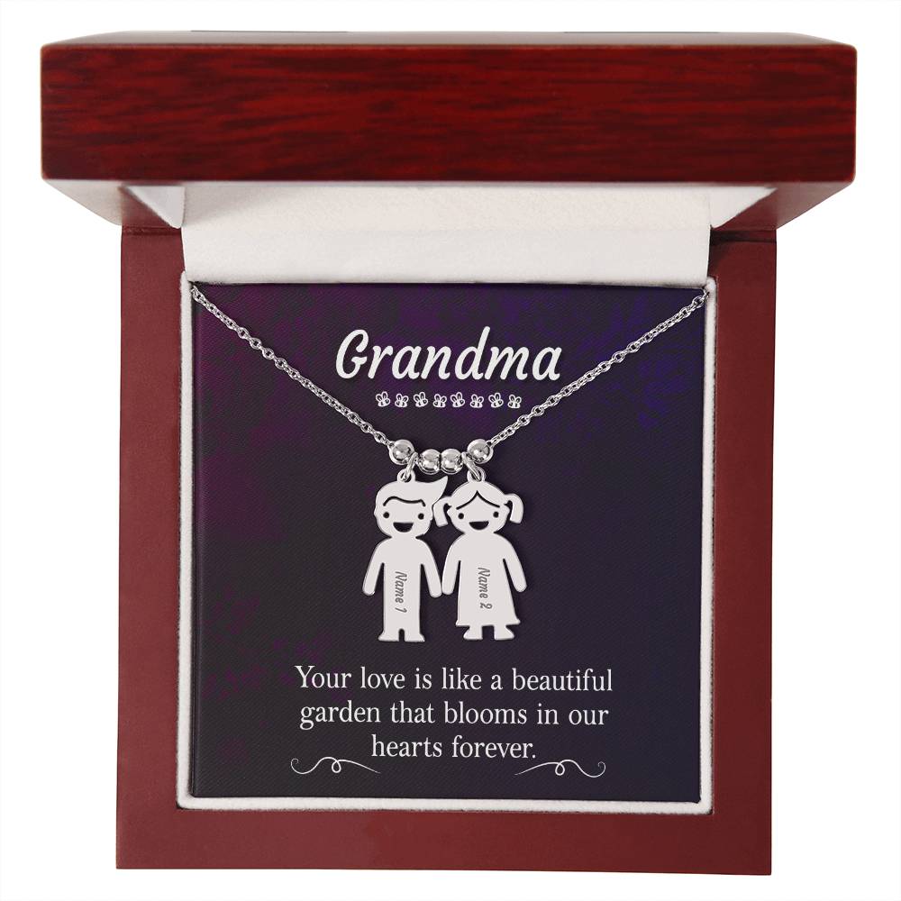 Grandma's Love Engraved Kids Charm-[Heartfelt Family Gift]
