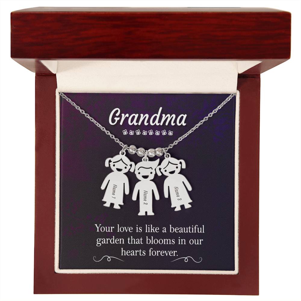 Grandma's Love Engraved Kids Charm-[Heartfelt Family Gift]