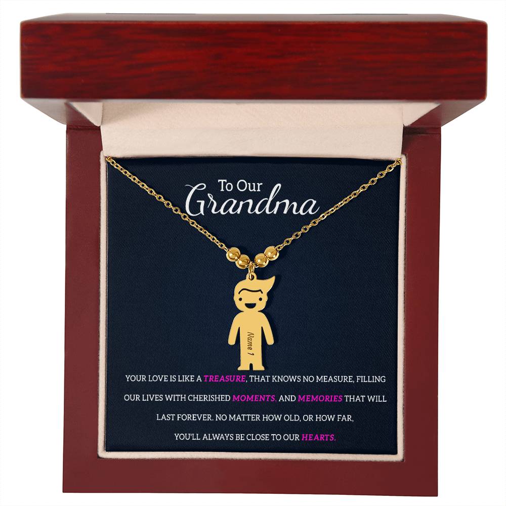 Personalized Grand kids Necklace Gift for Grandma-[Heartfelt Family Gift]