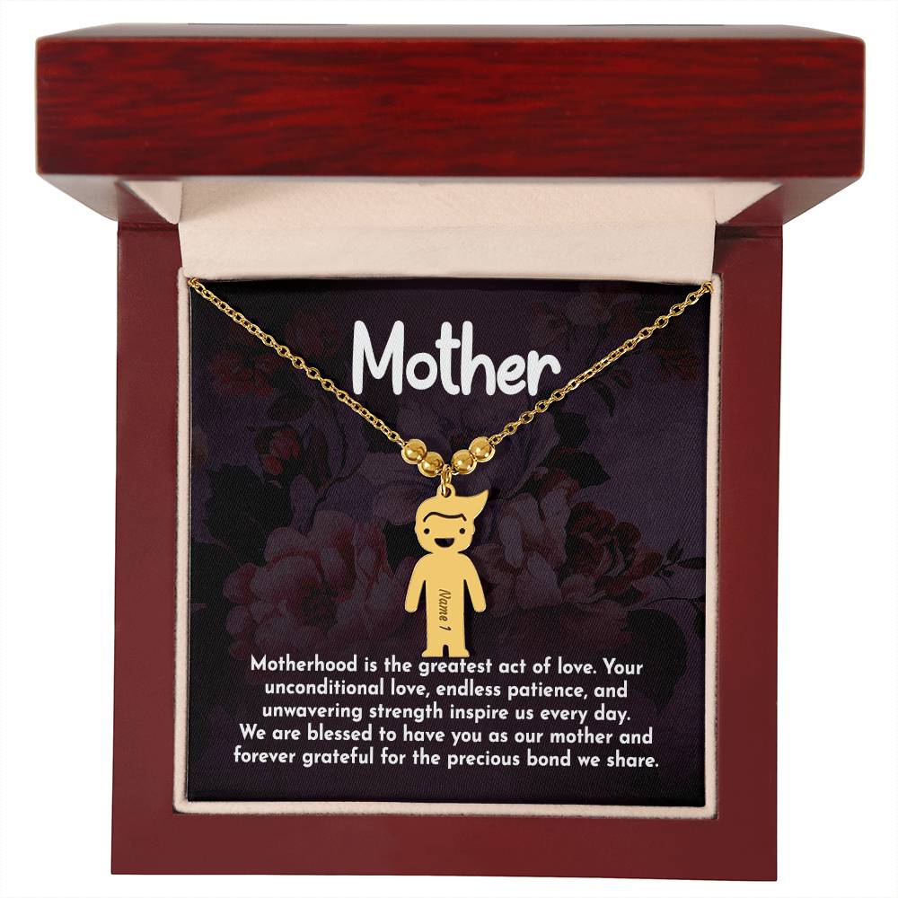 Mother Engraved Kids Charm-[Heartfelt Family Gift]