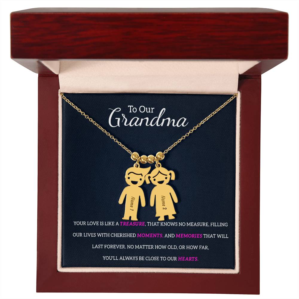 Personalized Grand kids Necklace Gift for Grandma-[Heartfelt Family Gift]