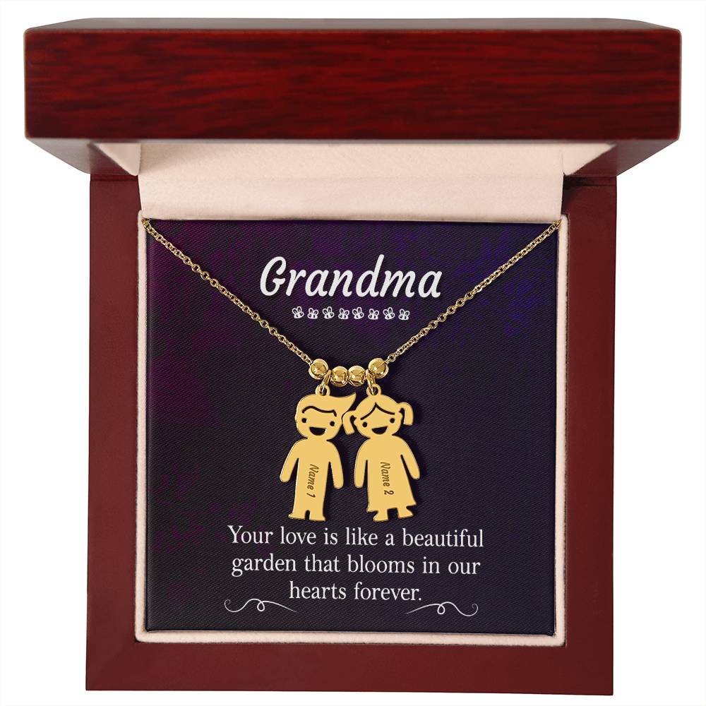 Grandma's Love Engraved Kids Charm-[Heartfelt Family Gift]