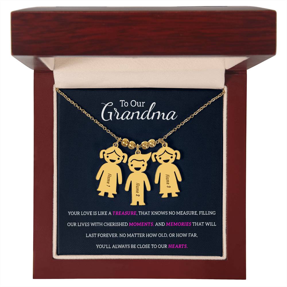Personalized Grand kids Necklace Gift for Grandma-[Heartfelt Family Gift]