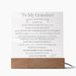 Engraved LED Plaque for Grandson - Illuminated Keepsake Gift-[Heartfelt Family Gift]