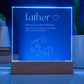 1st Fathers Day Plaque  Engraved Plaque for Dad-[Heartfelt Family Gift]