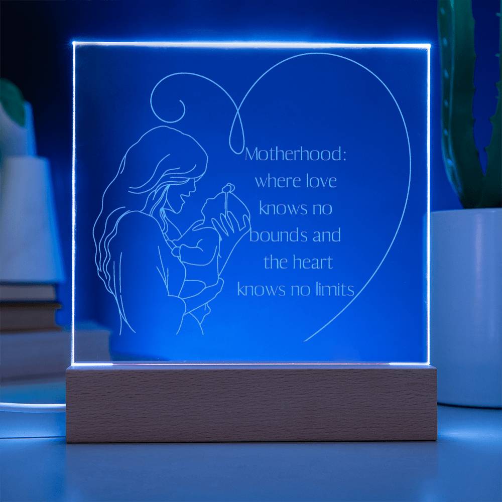 New Mom Engraved LED Plaque Gift for Mother-[Heartfelt Family Gift]