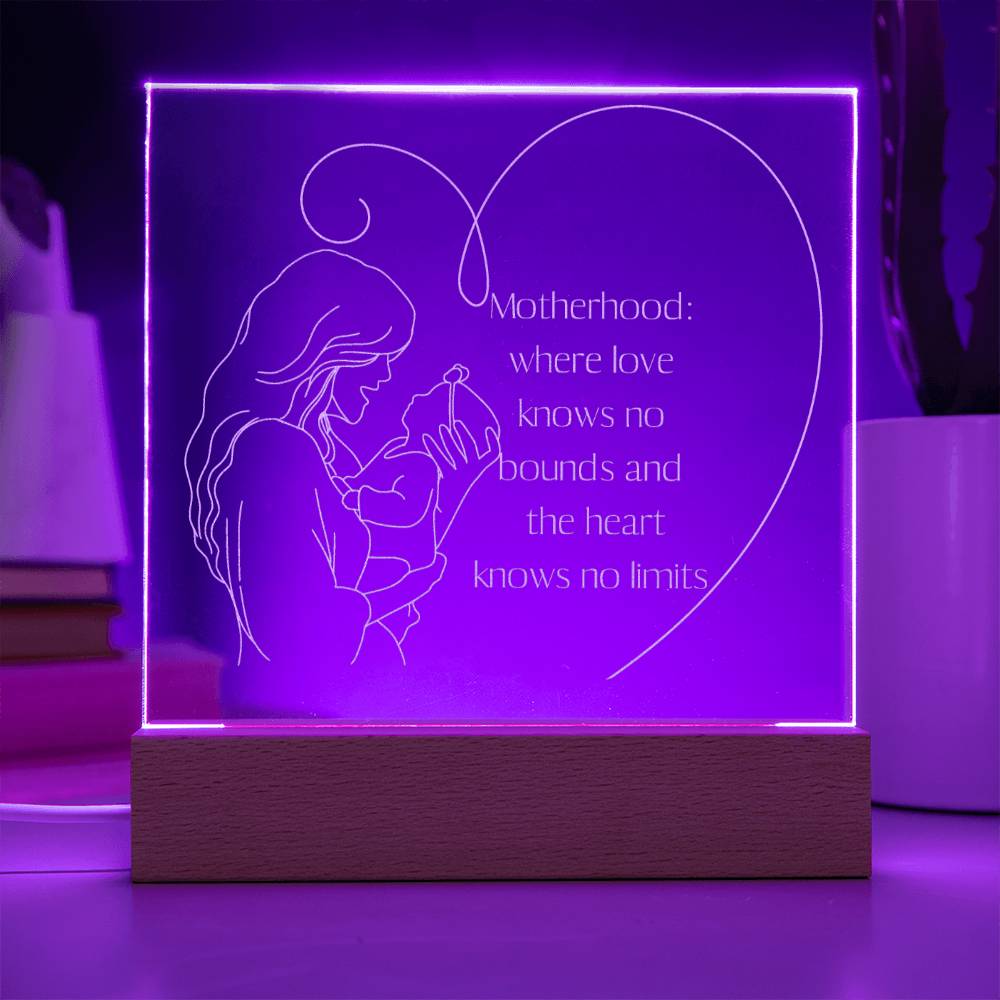 New Mom Engraved LED Plaque Gift for Mother-[Heartfelt Family Gift]