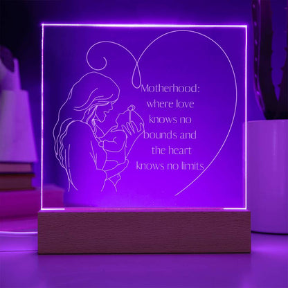 New Mom Engraved LED Plaque Gift for Mother-[Heartfelt Family Gift]