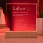 1st Fathers Day Plaque  Engraved Plaque for Dad-[Heartfelt Family Gift]