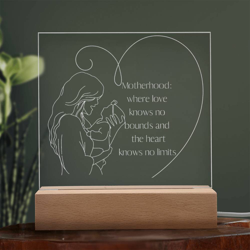 New Mom Engraved LED Plaque Gift for Mother-[Heartfelt Family Gift]