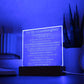 Engraved LED Plaque Gift for Granddaughter - Dance in the Rain with this Beautiful Light-[Heartfelt Family Gift]