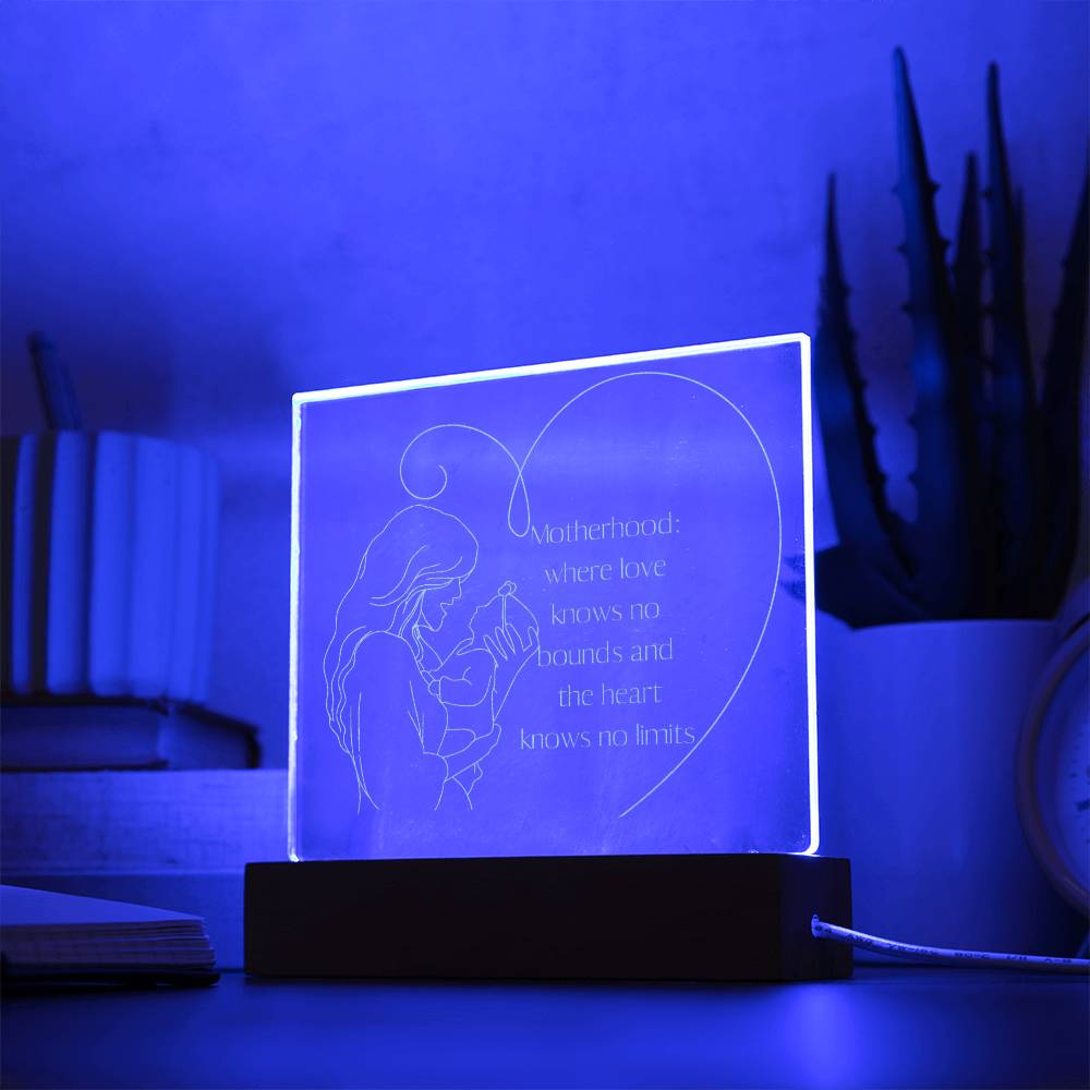 New Mom Engraved LED Plaque Gift for Mother-[Heartfelt Family Gift]
