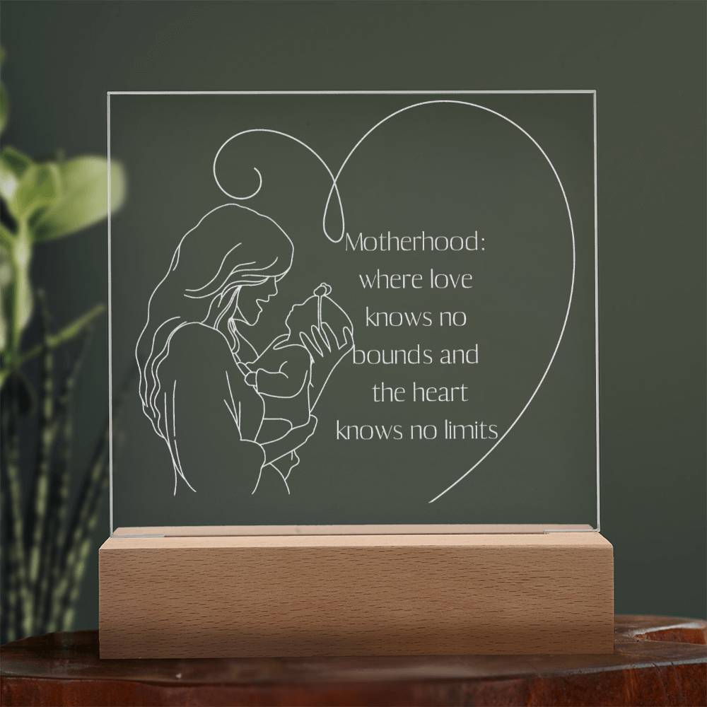 New Mom Engraved LED Plaque Gift for Mother-[Heartfelt Family Gift]