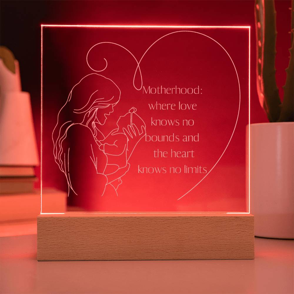 New Mom Engraved LED Plaque Gift for Mother-[Heartfelt Family Gift]