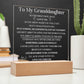 Engraved LED Plaque Gift for Granddaughter - Dance in the Rain with this Beautiful Light-[Heartfelt Family Gift]