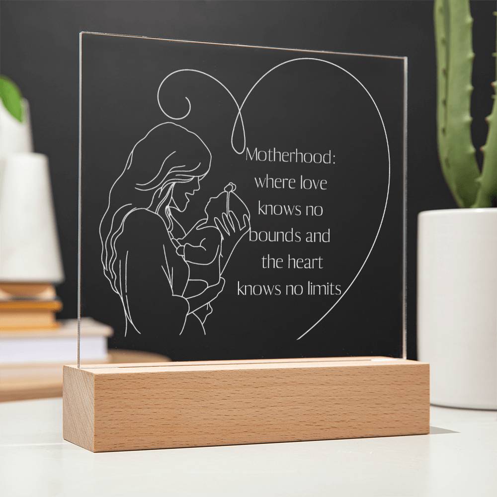 New Mom Engraved LED Plaque Gift for Mother-[Heartfelt Family Gift]