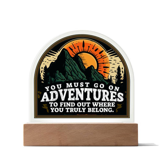 Adventure Lighted Dome Plaque-[Heartfelt Family Gift]