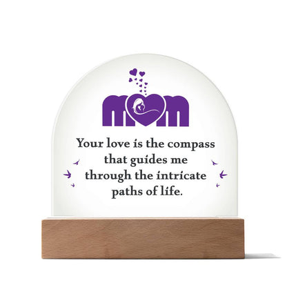 Mom Lighted Dome Plaque-[Heartfelt Family Gift]