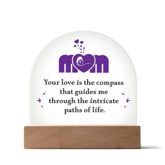 Mom Lighted Dome Plaque-[Heartfelt Family Gift]