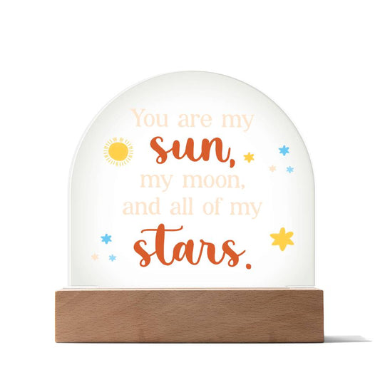 Sun Lighted Dome Plaque - Personalized Monogrammed Groomsmen Gift-[Heartfelt Family Gift]